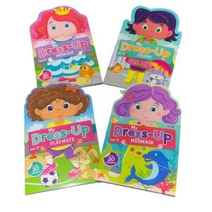 Lot of 4 My Dress-Up Sticker Activity Books: Princess, Mermaid, Playmate, Friend